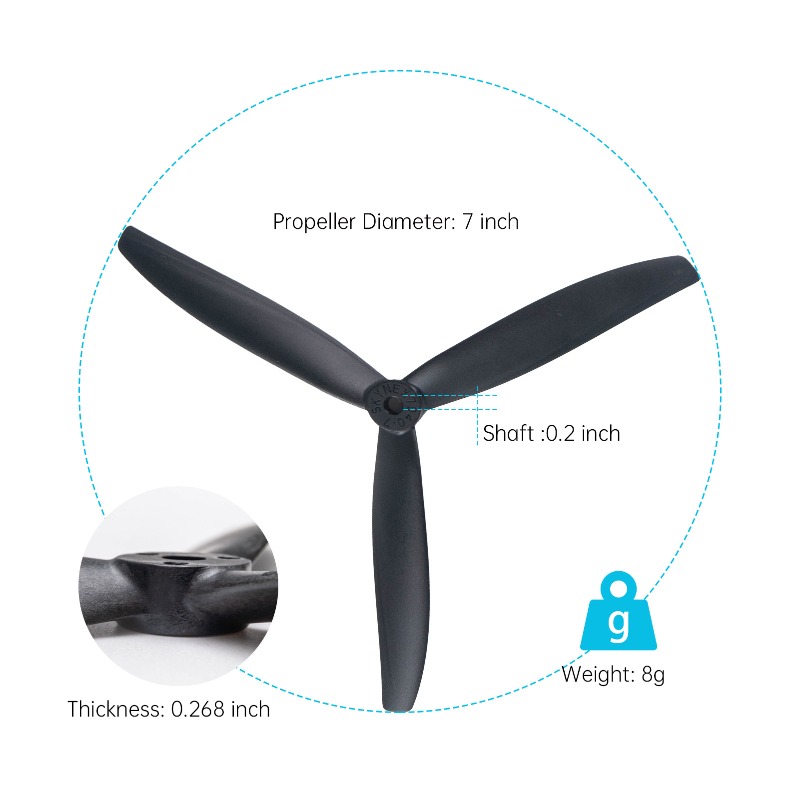 7X4X3 7040 Propeller 7-Inch Bl - огляд і ціна Model Airplane Plastic