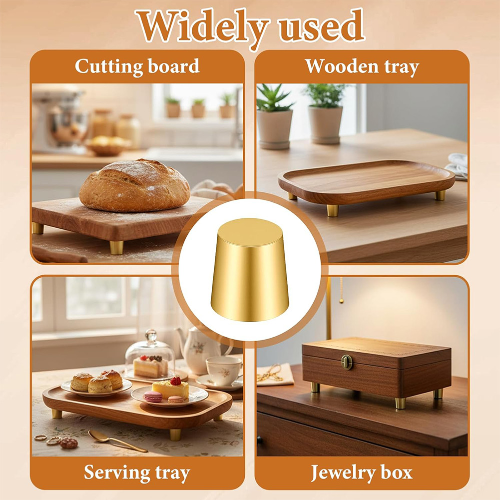 4pcs Brass Cutting Board Feet  - огляд і ціна Display Risers Set
